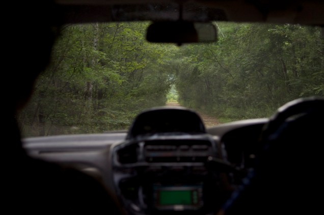 The dirt road gets increasily bumpy as we get closer to Krasny Yar
