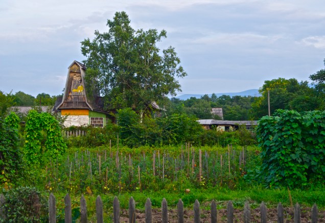 A house with an angry face
