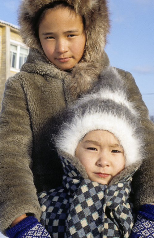 Lubasha and Shura Sulingiza in Krasy Yar, Russia, circa 1992